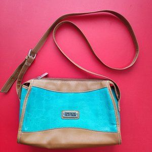 Kenneth Cole Reaction crossbody bag teal and brown